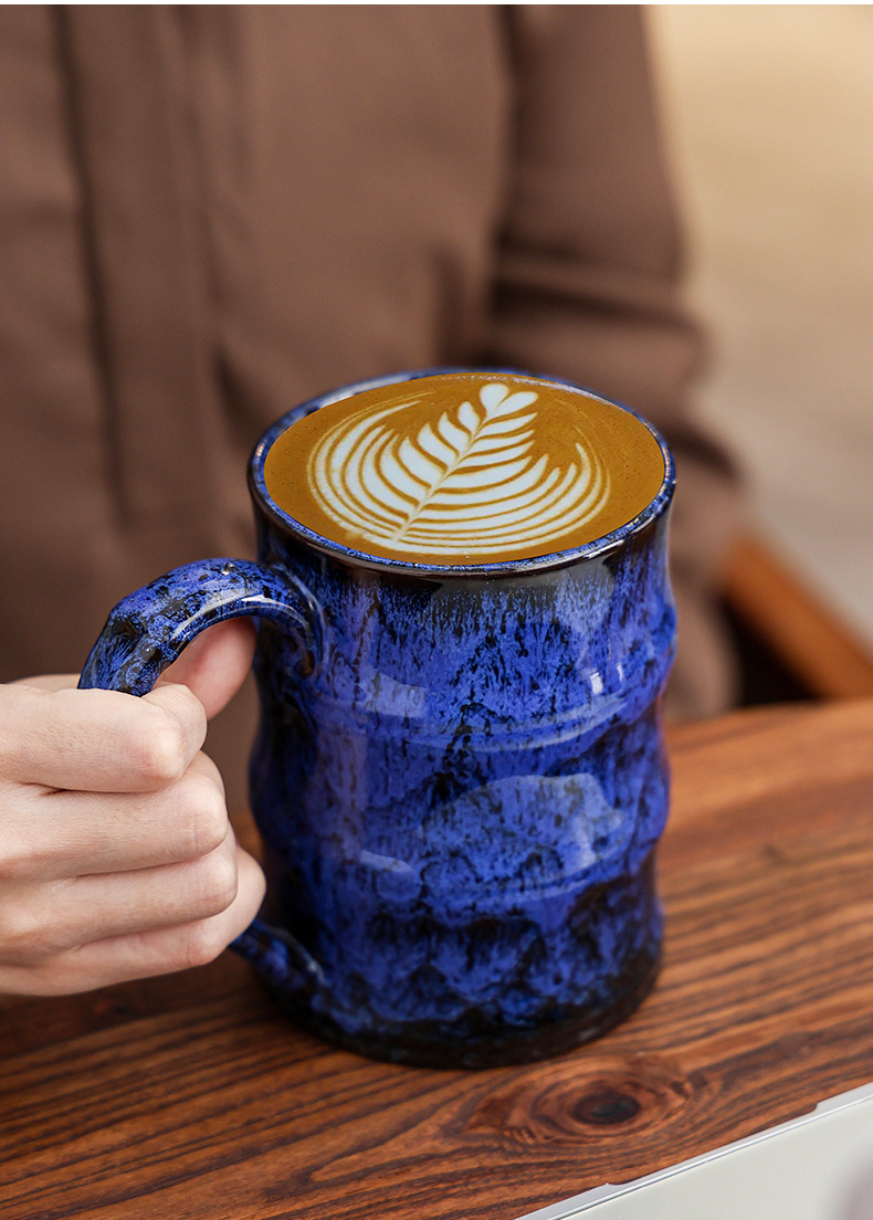 Vintage Ceramic Coffee Mug Large Capacity For Latte Art_voghion.com