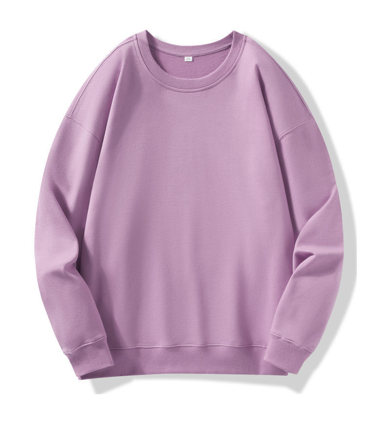 Camiseta de cuello redondo de algodón personalizada impresión LOGO manga larga pesada oversize suelta impresión de camisa cultural de tendencia nacional