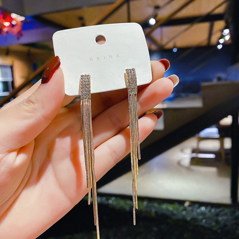 Pendientes de perla de diamantes con aguja de plata de súper hada, pendientes de borla de flores, pendientes de moda francesa, pendientes de nicho para mujer, lujo ligero, sentido de alta gama