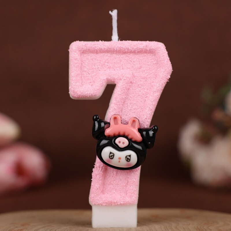 クロスボーダー Amazon 外国貿易デジタル誕生日キャンドル 1 歳ピンク 0-9 クロミ誕生日ケーキ手作りキャンドル|undefined