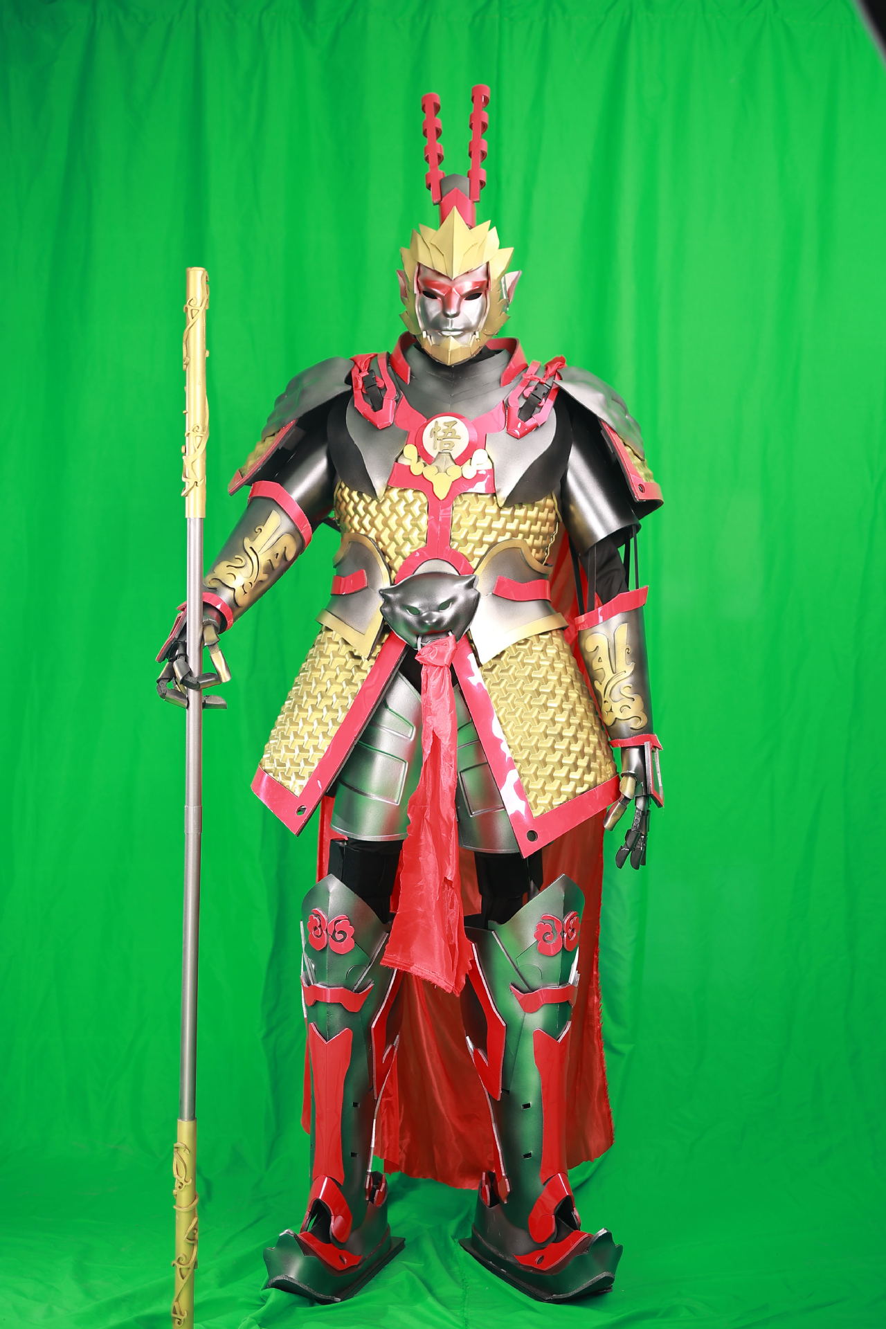 La gente real usa disfraces de boda, accesorios de actuación, Sun Wukong, Monkey King, Great Sage, Toro Demon, accesorios de armadura, disfraces