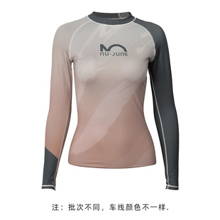 Nu-June Sunscreen Swimsuit Women's Summer Split Conservative Long Sleeve Diving Suit Surf Jellyfish Suit Floating Astroplasm
