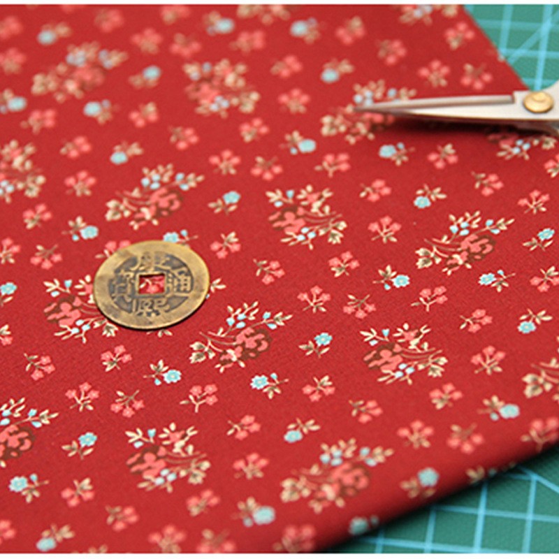 Tela de bordado hecha a mano para patchwork DIY, tela de bordado Lu, tela de bordado de moda, tela floral de algodón para punto de cruz y muñecas.