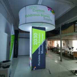 展览展会布展背景墙发光灯箱活动背景墙快装折叠热转印灯箱
