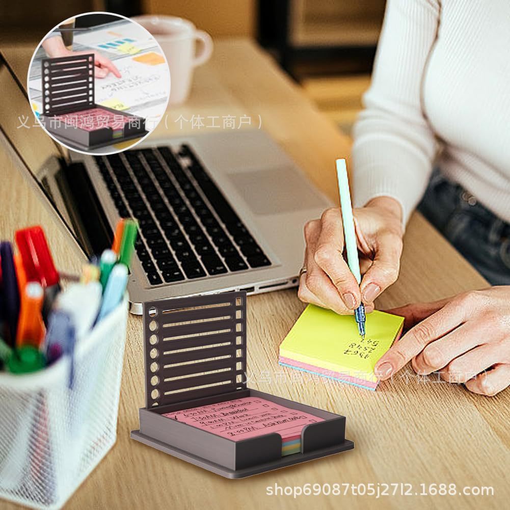 跨境亚马逊新品便利贴 sticky note holder模板盒 便签盒