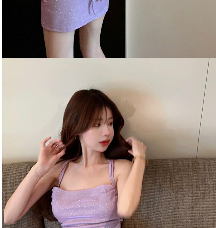 Summer Waist Bag, Hip Temperament, Socialite, Sweet And Spicy Dress, Shiny And Sparkling, Backless Strap, Suspender Skirt, Children_ecoleips.com