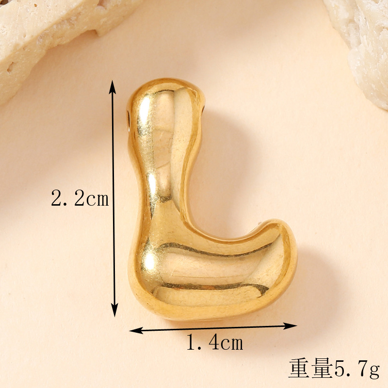 Colgante de estilo europeo y americano de acero inoxidable mini burbuja colgante de letras inglesas accesorios DIY joyas