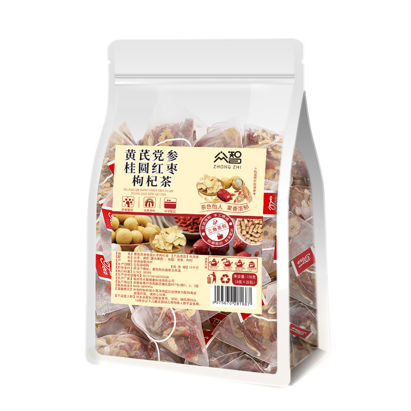 多くの知恵のオウギ党参桂円紅ナツメ枸杞茶養生茶は独立して花草茶を包んで実恵して花果茶を入れて散ロットします。