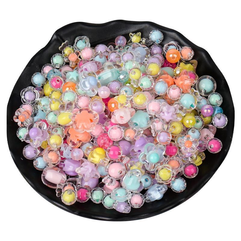 Cuentas hechas a mano DIY material paquete de cuerdas trenzadas cuentas a granel cadena de teléfonos móviles de color collar para niños accesorios adorables joyas