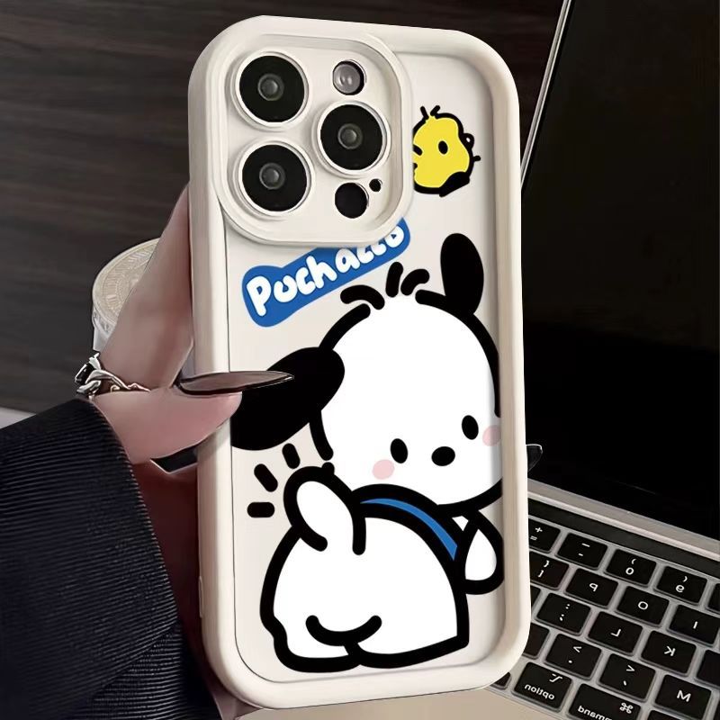 Lindo nuevo estilo aplicable iPhone 16pro funda para teléfono móvil Apple 15 anti-caída 14 dibujos animados 13promax chica 12x