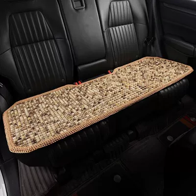 Cool pad cushion, Bodhi seat cushion, small - crocheted-beige-rear-seat-cover