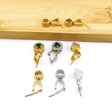 24k��ɫ��Ƕ�ʯ�����ͷ �п۹��ӿ�����׹���������������ɫ