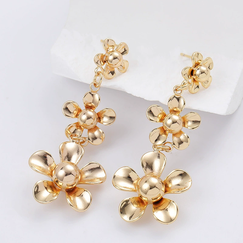 (Cross-border trading), earrings, flowered, European style