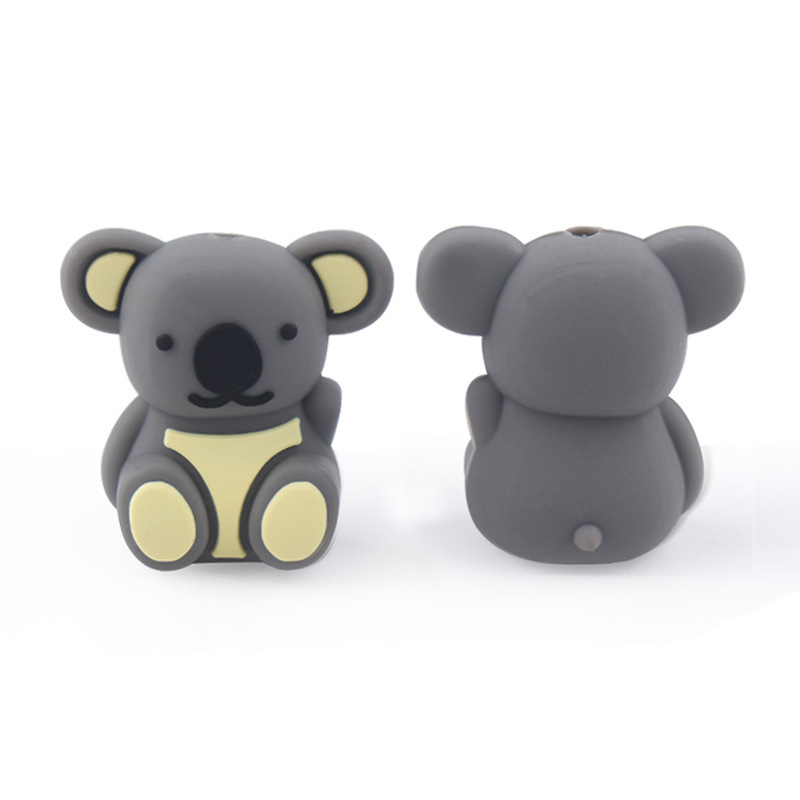 Productos para bebés de dibujos animados 3D animales de silicona joyas DIY bebés creativos tetas cadena de pulsera de goma juguetes accesorios