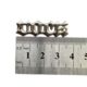 in stock metal brand plate rolled galvanized alloy trade sign sweater letter brand hardware simple sweater base accessories