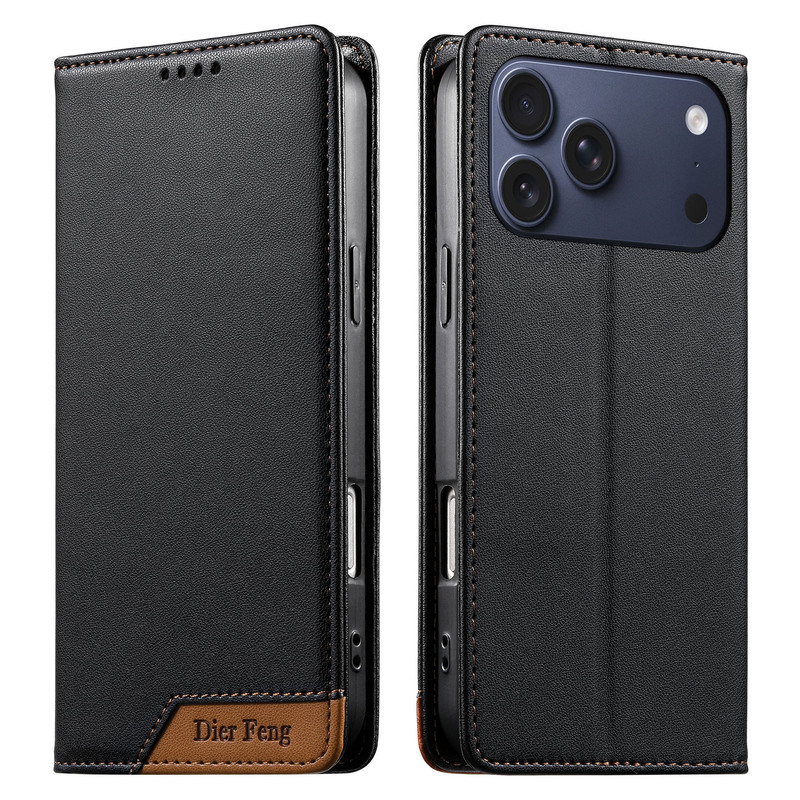 Cross-border applicable iPhone 17E/16E magnetic phone case, 17/15 Pro 13/14 flip cover protective case