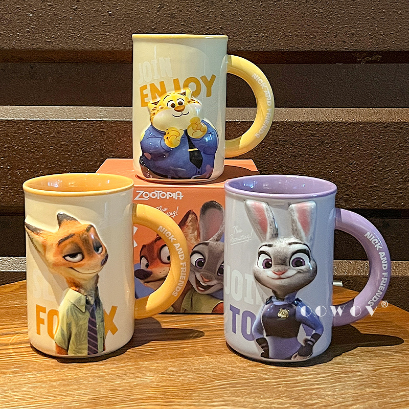 Zoo Mad City Judy Leopard Cop Cop Cops de cerámica taza de café taza de desayuno taza de agua taza de agua casa taza de agua