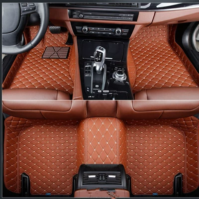 Modelə uyğun ayaqaltı – Cross-Border Foreign Trade Car Floor Mats - main-drivers-piece-light-brown