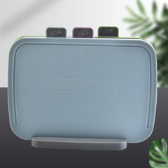 Plastic Food Sorting Cutting Board Set of 3 - For Raw and Cooked Food, Fruits, Vegetables - Classifying Cutting Board Set with Portable Storage Base