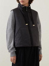 高品质骆驼绒羽绒马甲女2025新款时尚抽绳立领加厚欧洲站跨境背心