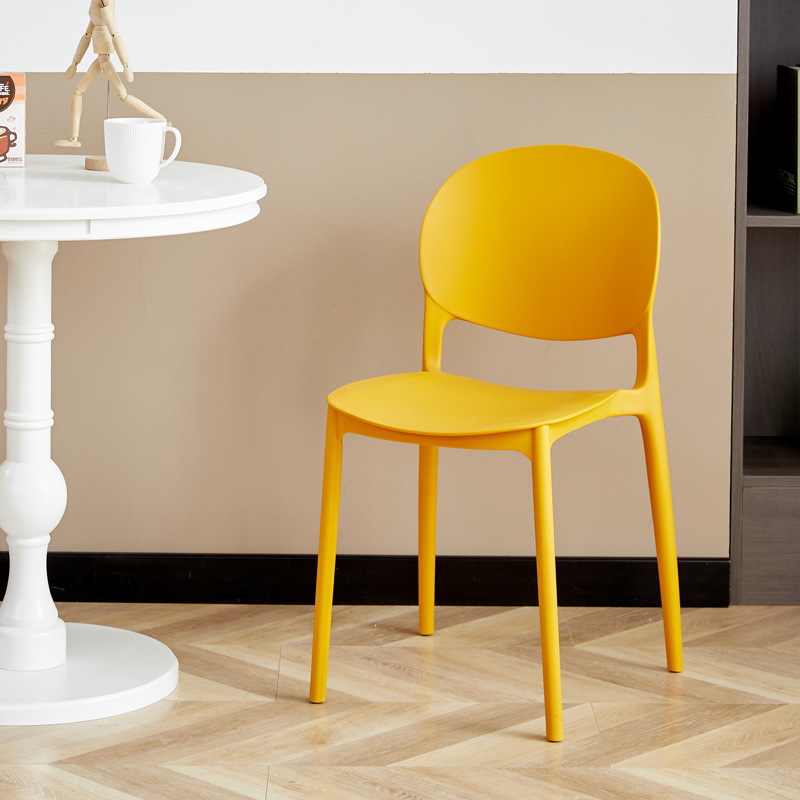 Living room dining chair, household plastic chair, modern minimalist economical backless stool, Instagram celebrity restaurant backless chair
