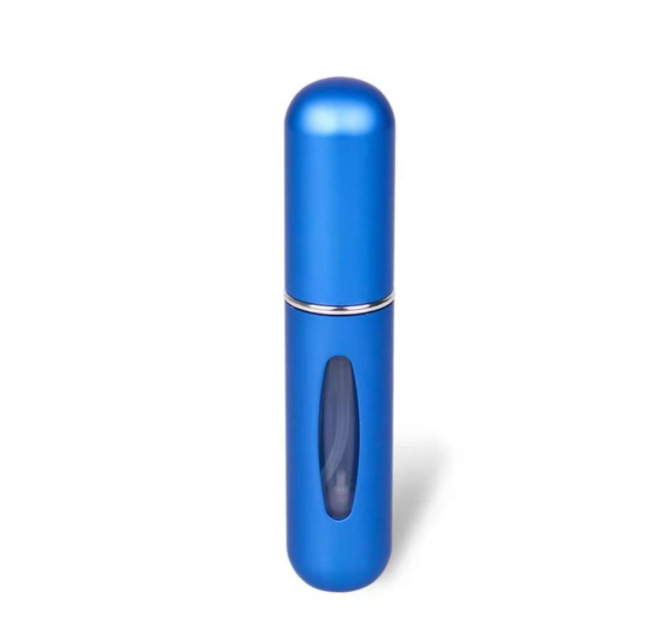 Botella de perfume de 5ml en stock, botella de spray recargable, botella de perfume de muestra de cosméticos de viaje portátil de aluminio