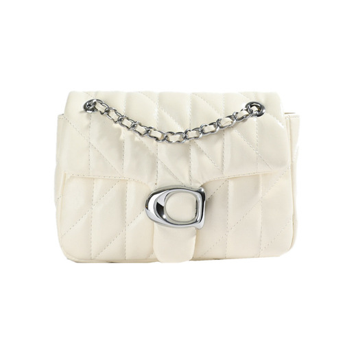 Fashionable and versatile diamond-shaped square armpit bag for women 2024 new high-looking simple chain shoulder bag crossbody bag
