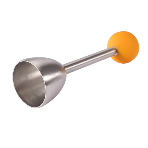 Factory direct sales breakfast tool 304 stainless steel egg cutter egg shell opener with egg tray set creative egg opening