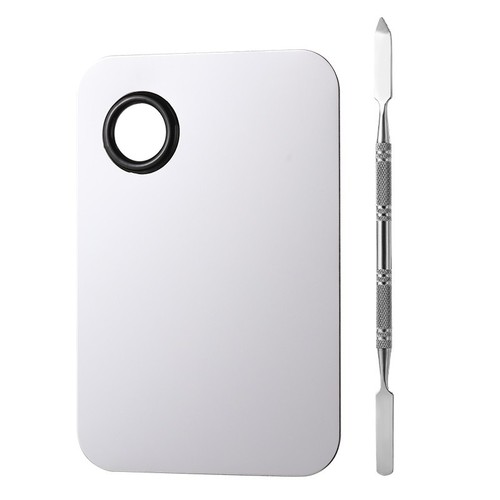 Foundation Palette Makeup Palette Makeup Artist Special Makeup Stainless Steel Ring Beauty Liquid Foundation Mixing Plate