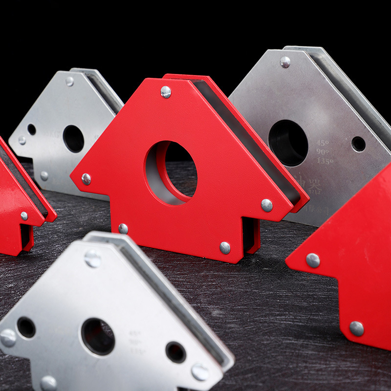 Juego de 6 piezas de imán de múltiples ángulos, posicionador de soldadura triangular, herramienta auxiliar de soldadura eléctrica, posicionador de soldadura magnética fuerte fijo