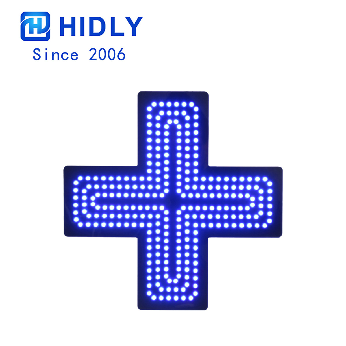 室内48cm蓝色十字显示屏西方国家药店十字架LED十字屏 LED CROSS