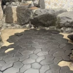 天然青石板冰裂纹锈色网贴文化石碎拼防滑铺路园林地砖石材拼花