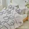 202 Tufted Bow-Light Gray