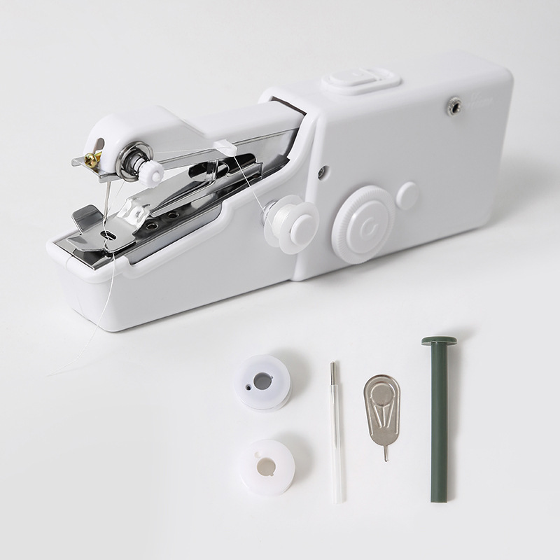 ハンドヘルド電動ミシン多機能家庭用ポータブルミニ小型シンプルな DIY エッジトリミング手動テーラーマシン|undefined