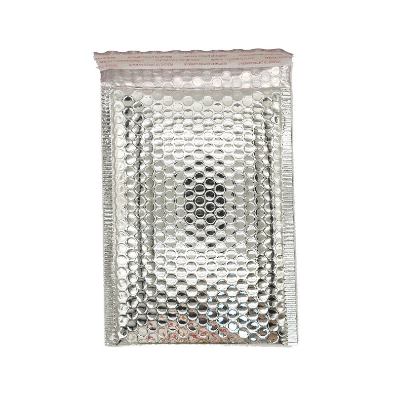Thickened Double-Layer Silver Aluminized Film Bubble Bag Bubble Anti-Pressure Self-Adhesive Foam Bag Express Packaging Double-Sided Packaging Bag