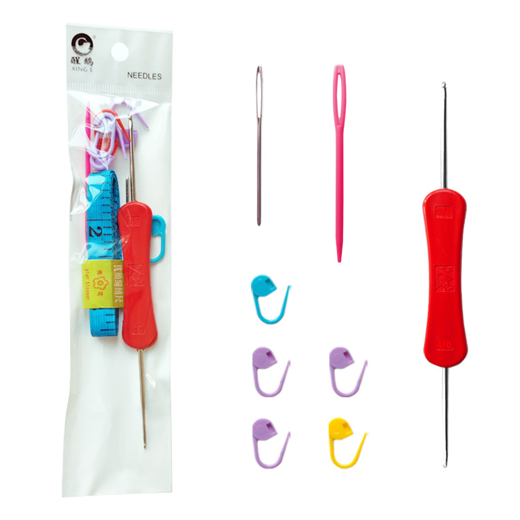 Amazon crochet set Xinge brand big eye needle small buckle tape measure handmade diy Pengfei crochet set