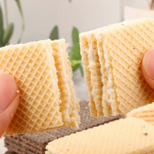 Wholesale carton of Coco Street Old Yogurt Ice Cream Wafer Cookies, Coffee Wafer Cookies 300g, snack bagged.