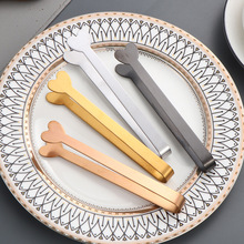 北欧不锈钢糖夹冰块夹子零食咖啡方糖夹可爱小夹子柠檬片夹毛巾夹