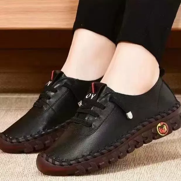 特价清仓时尚单鞋软底手工缝包外贸大码休闲女式一脚蹬懒人鞋