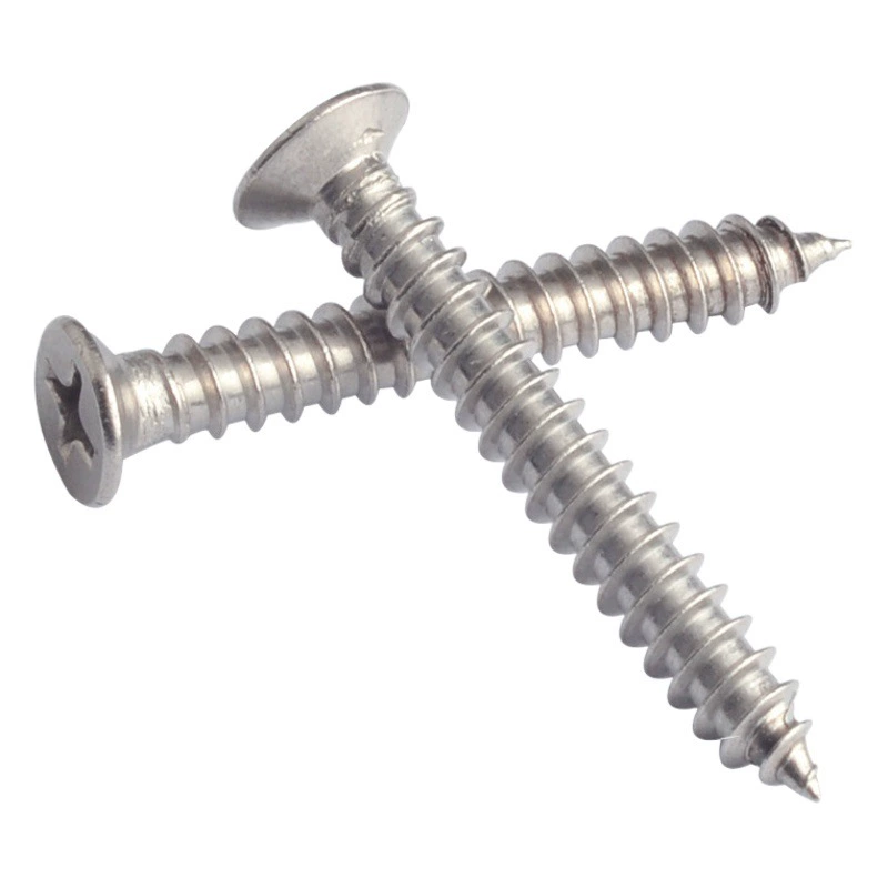 Саморезы с плоской головкой из нержавеющей стали 304 оптом A2-70 высокопрочные саморезы с крестообразной потайной головкой GB846