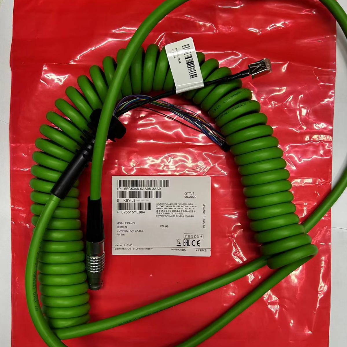 西门子HT8HT2手轮专用6FC5303-0AA08-3AA0手持螺旋线全新原装现货