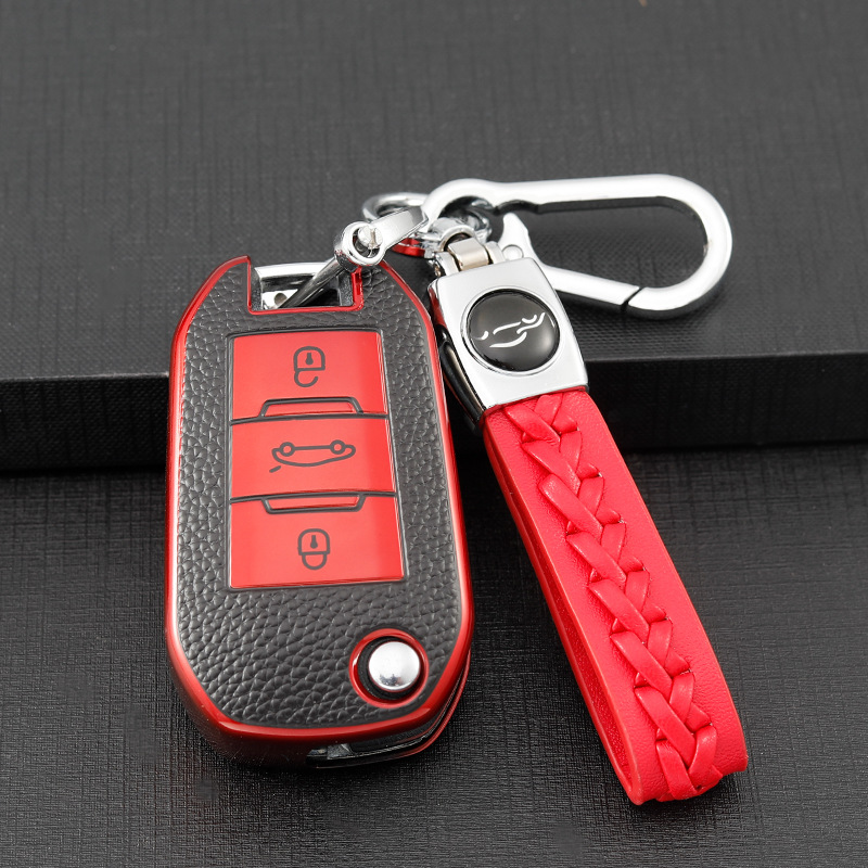 Adecuado para Citroen c3xr clave caso c4l Tianyi C5/C4 Sega Elysee C6 clave caso hebilla Shell para hombres y mujeres