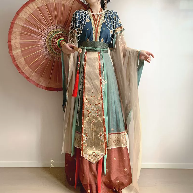 Оригинальный костюм феи Lingxi Pavilion [Biluo Goddess] в стиле Вэй и Цзинь, восстановленный женский улучшенный традиционный комплект одежды династии Хань