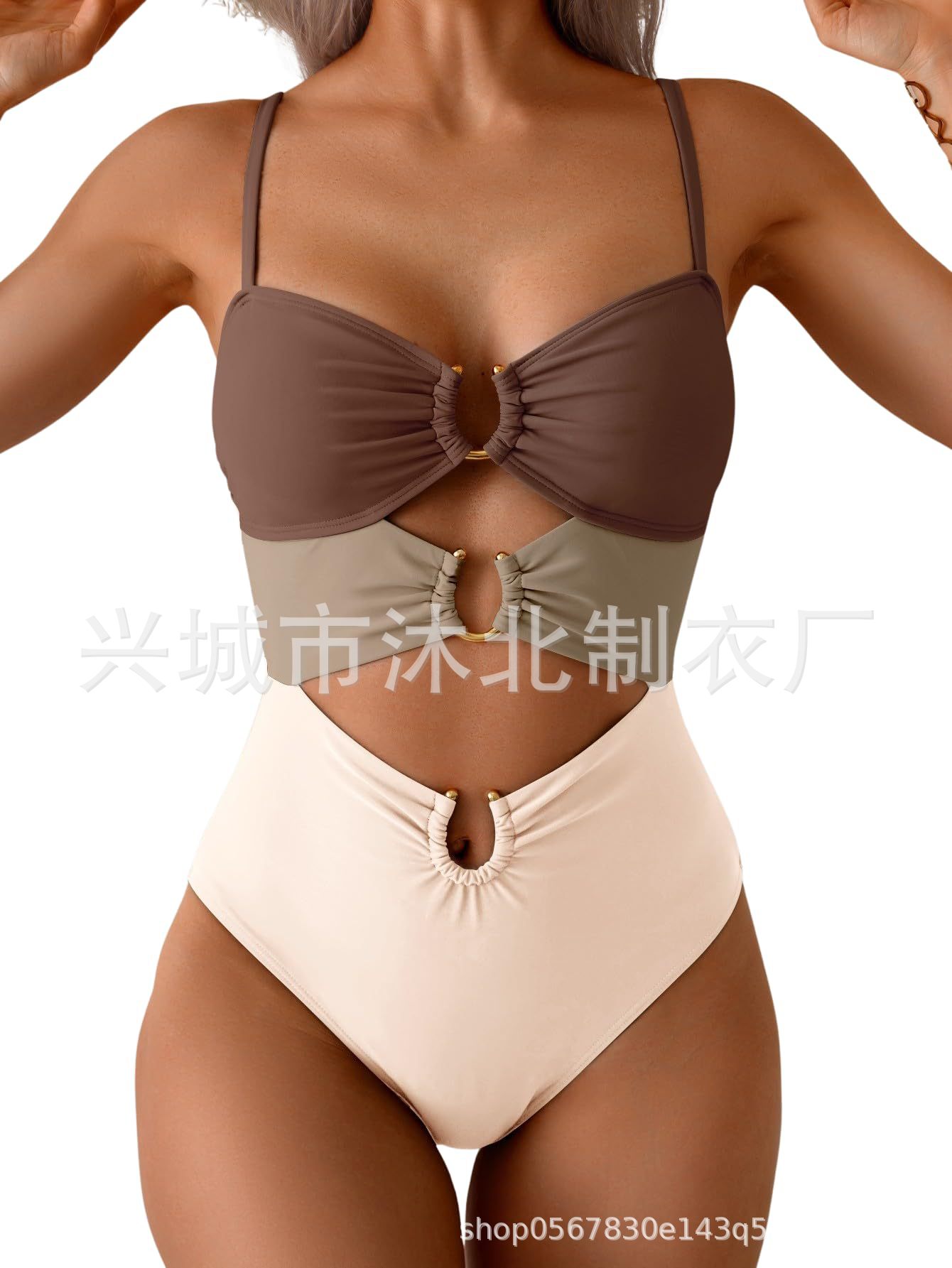 Amazon Europa y los Estados Unidos trajes de baño unidos tipo buckle bikini trajes de baño sexy trajes de baño huecos
