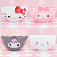 古杰士ハローキティ陶磁器茶碗家庭用かわいいアニメサンリオ造形食器少女心茶碗