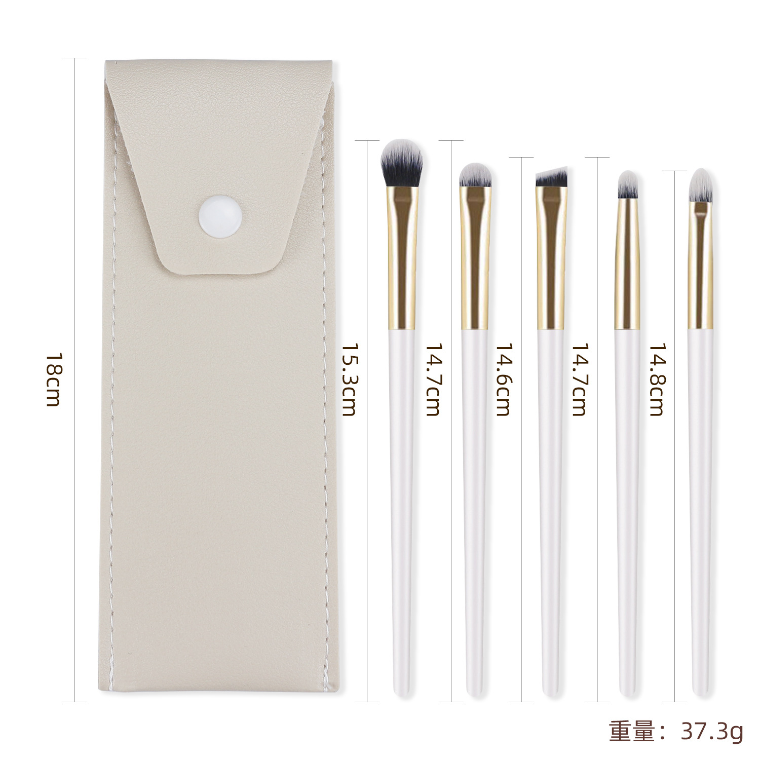 Cepillo de sombra de ojos transfronterizo Cepillo de mancha Cepillo de detalle Cepillo de delineador de ojos Cepillo de maquillaje de ojos Juego de pincel de sombra de ojos al por mayor