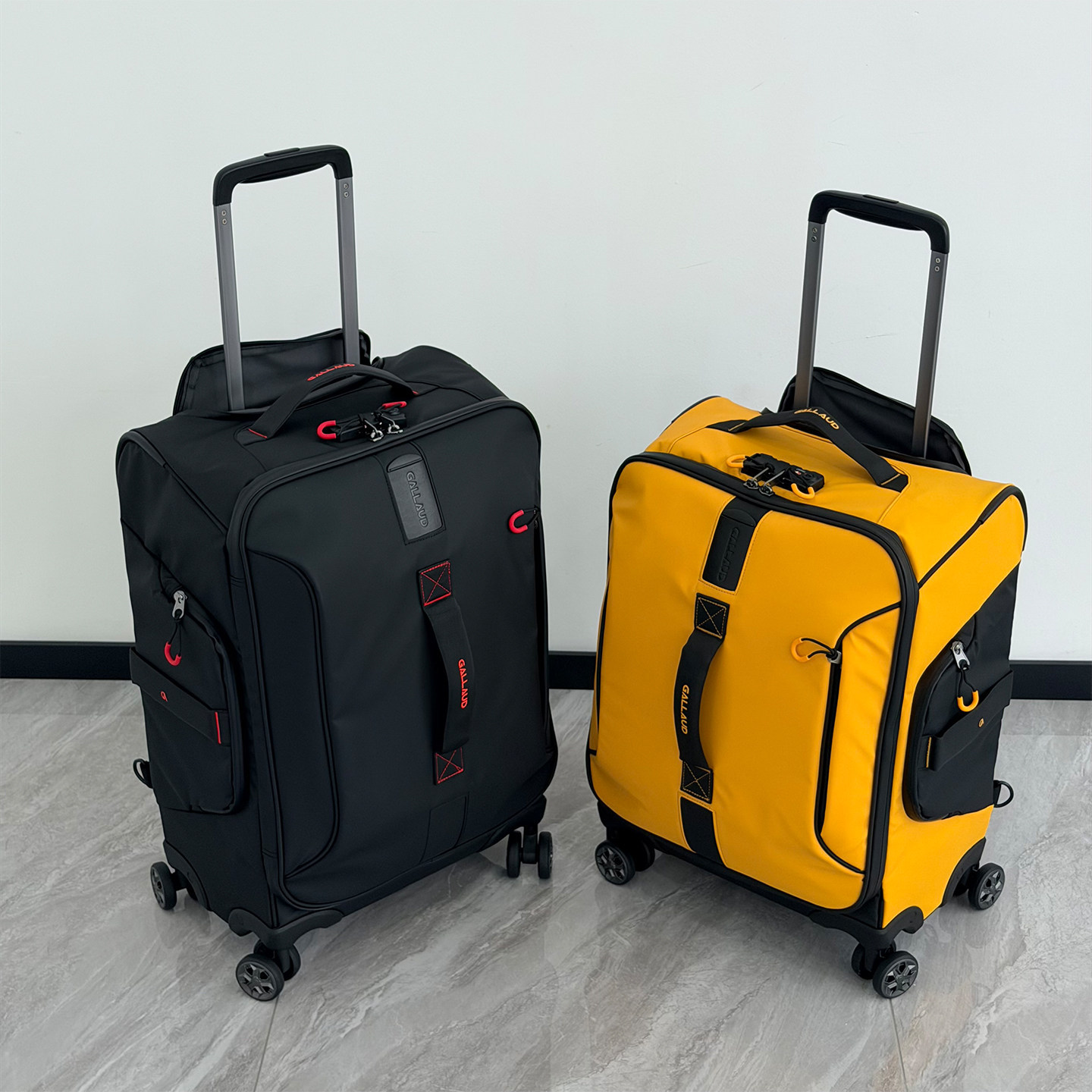 New export model: 18-inch Oxford cloth rolling suitcase, 20-inch waterproof carry-on suitcase, durable and sturdy.