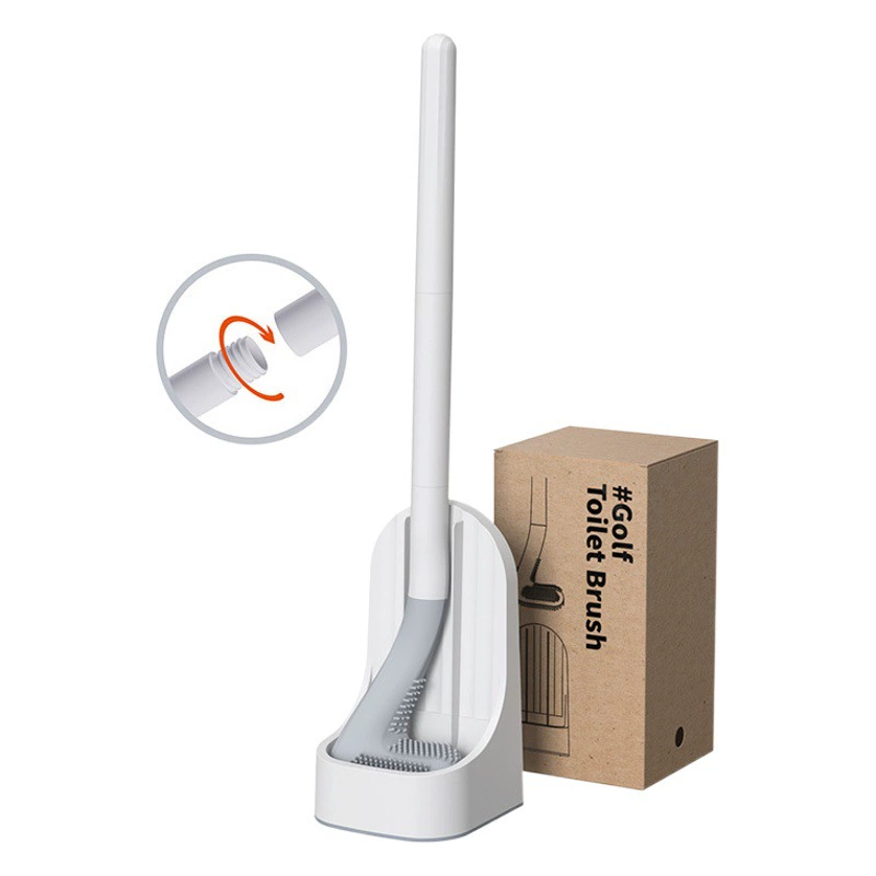 Щетка для унитаза Xiangjia Golf оптом, мягкая резиновая, без мертвых зон, с длинной съемной ручкой, герметичная, с подставкой, для чистки унитазов