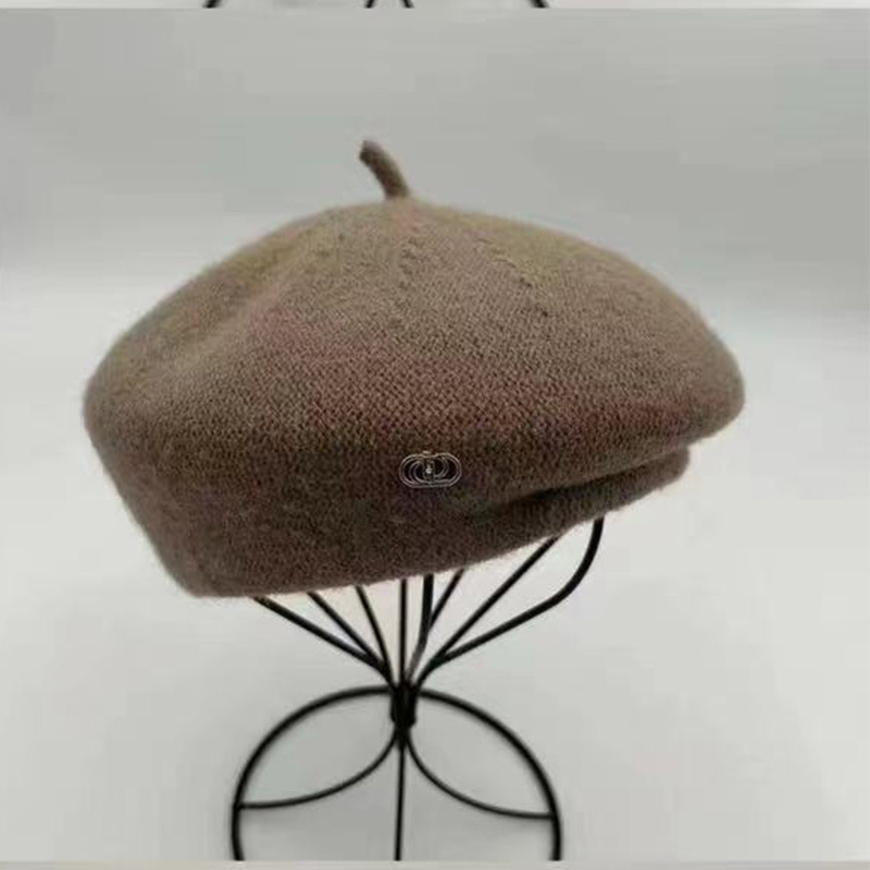 2023 nueva boina de lana que forma el otoño y el invierno estilo Coreano Francés sombrero moda temperamento pintor Beilei Retro
