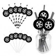 M 46252 Creative tire paper straws �C܇݆̥���⼈����